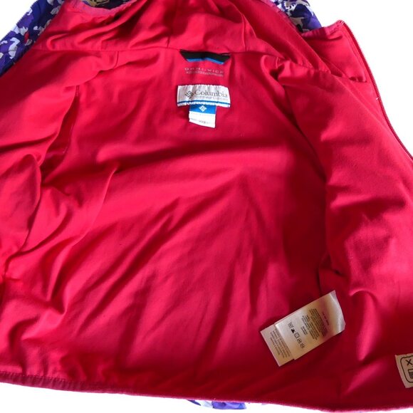 Columbia Girl Purple Camo Lined XXS (4/5) Hooded Omni-Shield Windbreaker Jacket - Picture 10 of 13